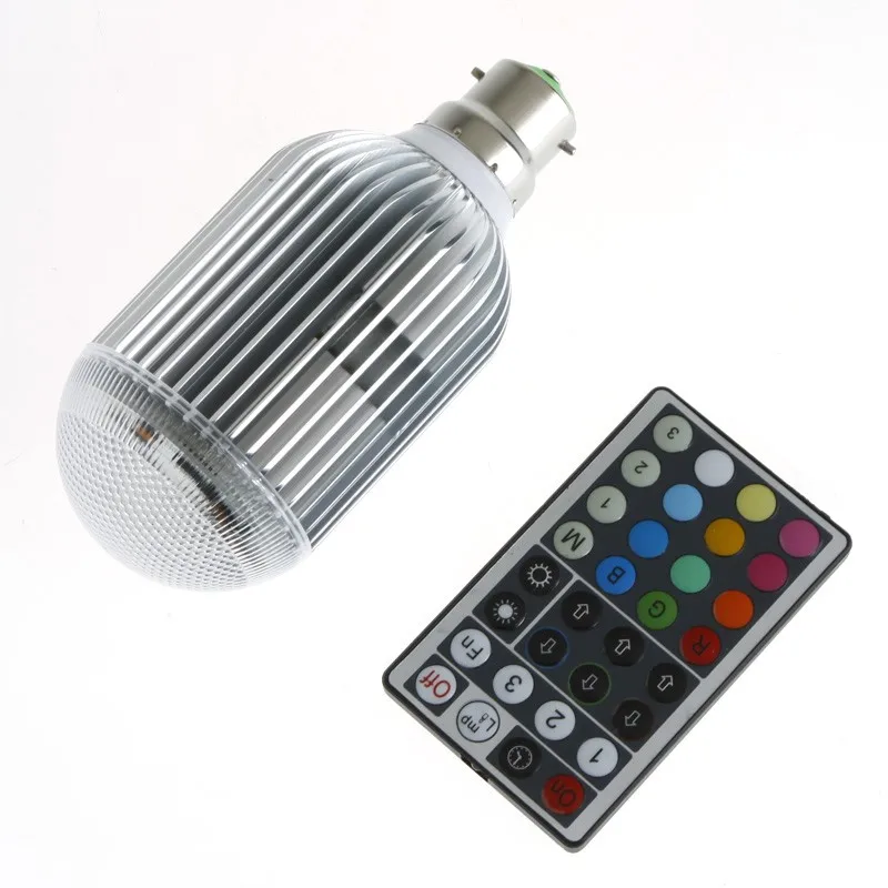 Colorful LED RGB 10W B22 Light Bulb More than two million colors, 120 levels brightness Drop shipping