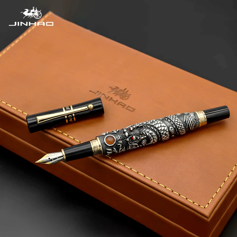 Роскошные Jinhao ЗОЛОТОЙ ДРАКОН авторучка 0 5 мм перо каллиграфии чернильные ручки