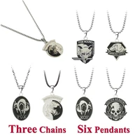 metal gear solid 5 v necklace outer heaven fox hound diamond dogs game alloy for unisex cosplay fans props pendant charm jewelry