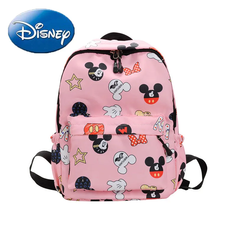 

Disney Mickey Mouse Children's Backpack Large Capacity Waterproof Shoulder Bags Fashion Schoolbag Woman Handbag Lady Hobos
