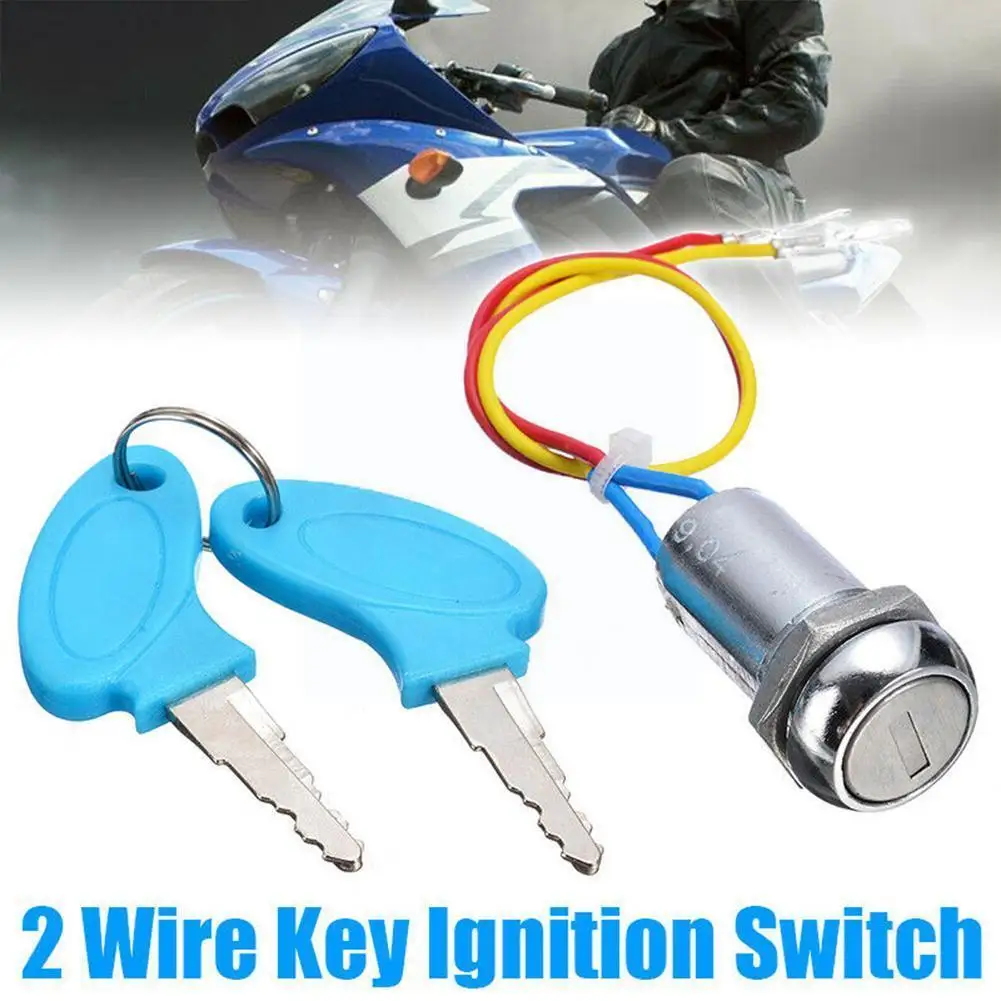 

1 Set 2 Wire Ignition Switch Lock Motorcycle Go Kart Scooter Bike Switches For Motorcycle Electrical System S6e0