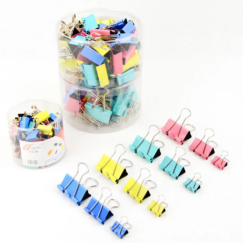 10 шт. Новые 15 мм конфетного цвета металлические скрепки для бумаги зажим офиса