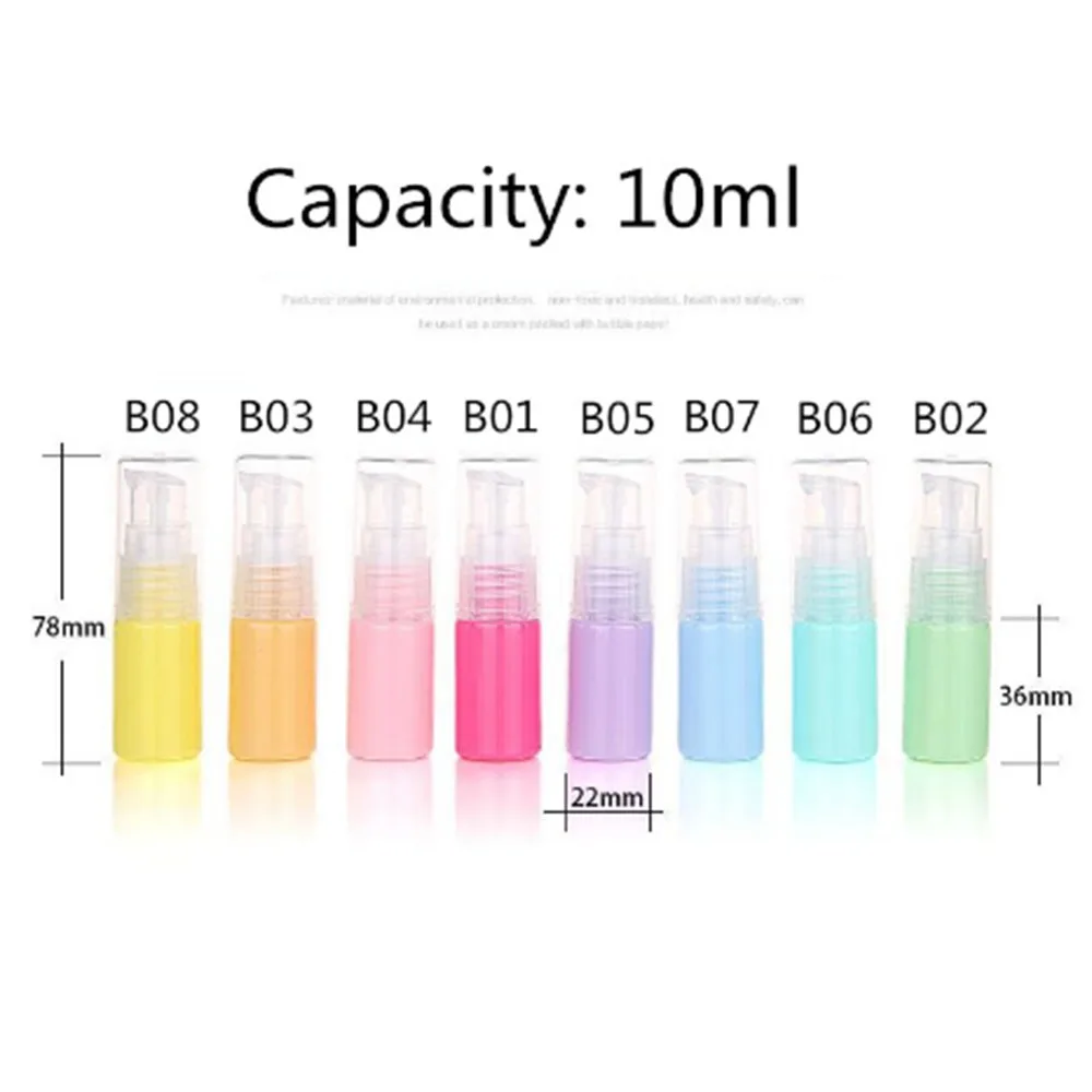 Пластиковый прозрачный мини-флакон с распылителем портативный многоразовый