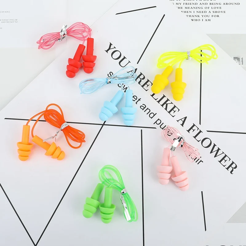 Водонепроницаемые Мягкие беруши для путешествий сна шумоподавление плавания с