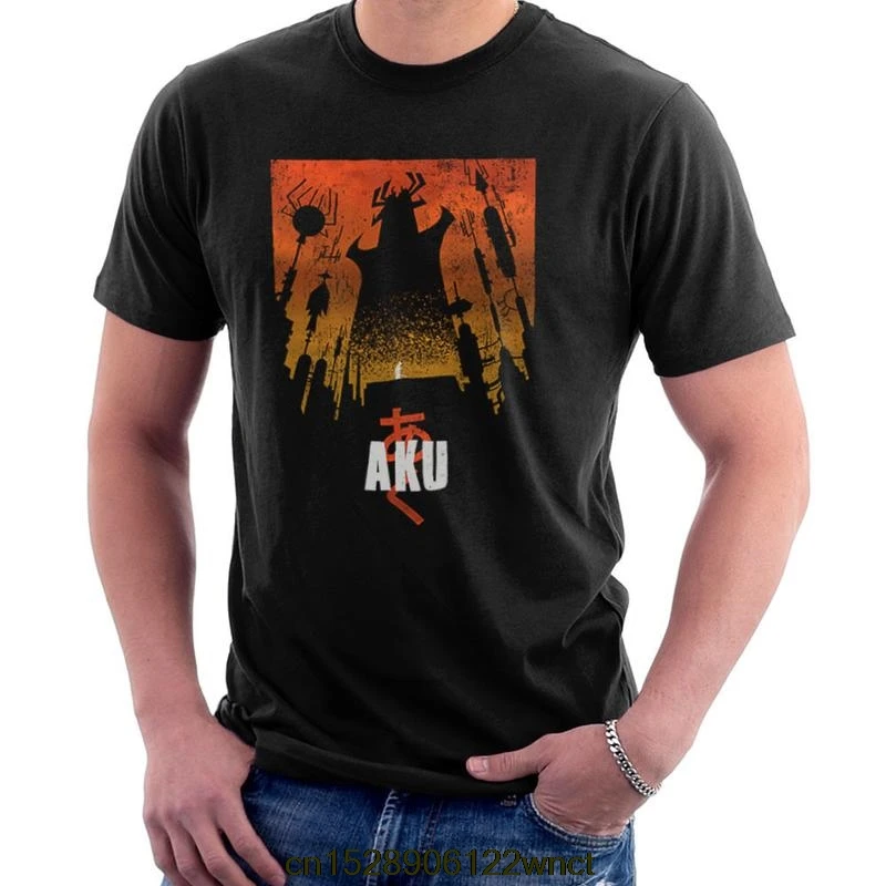 Новинка 2020 забавная Мужская футболка с принтом Akaiju Samurai Jack Aku wo | одежда