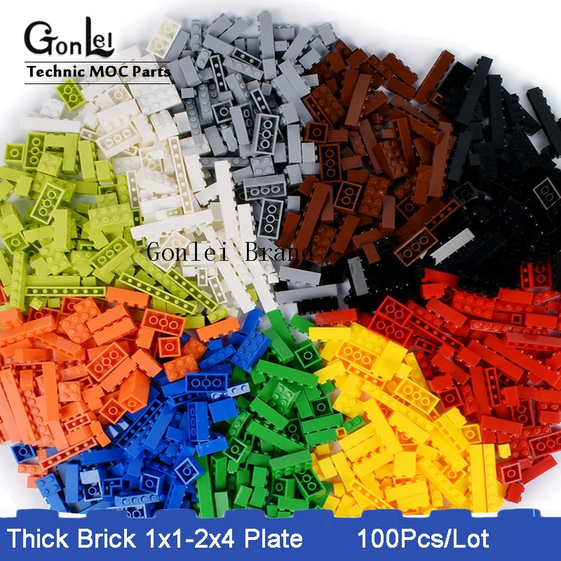 100 шт./упак. Многоцветные DIY модели строительные блоки детали для игрушек 3h * Eechnic