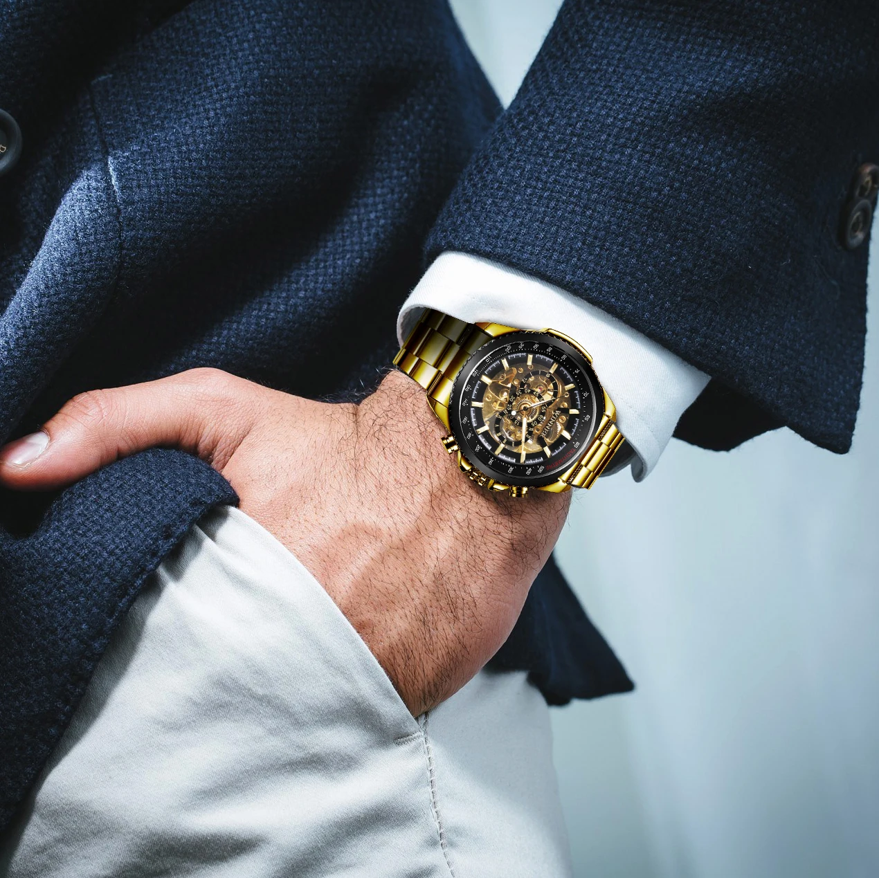 Мужские механические часы скелетоны WINNER s 2021 автоматические Роскошные мужские с