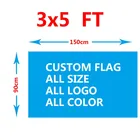 Графические флаги на заказ, 90x150 см, подвесные логотипы любого размера, бесплатный дизайн, рекламные полиэфирные индивидуальные печатные украшения, акция