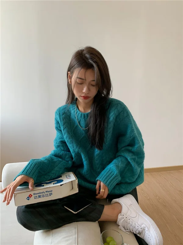 Ins Retro Pullover Sweater Vintage Jum | Женская одежда