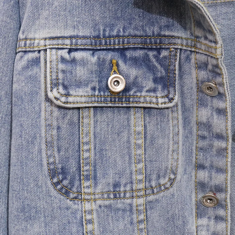 

New Autumn Women Frayed Denim Jacket Loose All-Match Jeans Sequin 3D Flower Embroidery Clothes Street Wear Vintage Coat Clothes