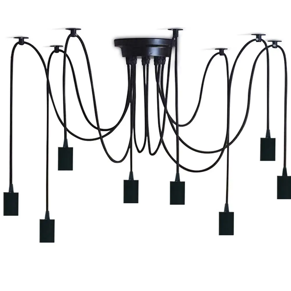 Studyset E27 несколько головы паук ветка потолочный светильник держатель педант чехол