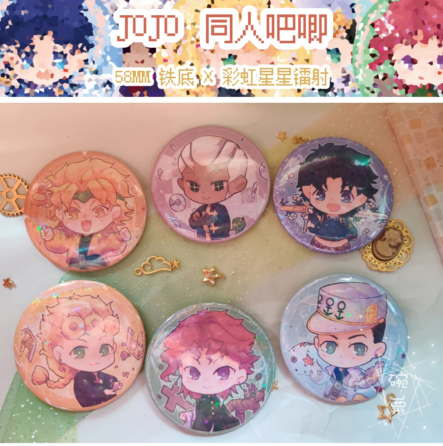 Аниме Джоджо Необычные Приключения Золотой ветер мультфильм значок Кнопка