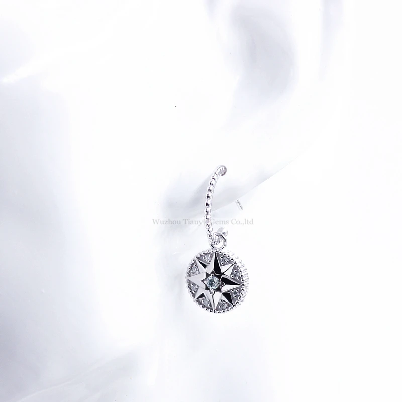 Женские серьги капли Tianyu белые из стерлингового серебра свадебные ручной работы