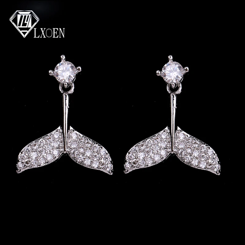 Серьги LXOEN с фианитами женские свадебные ювелирные украшения в Корейском стиле