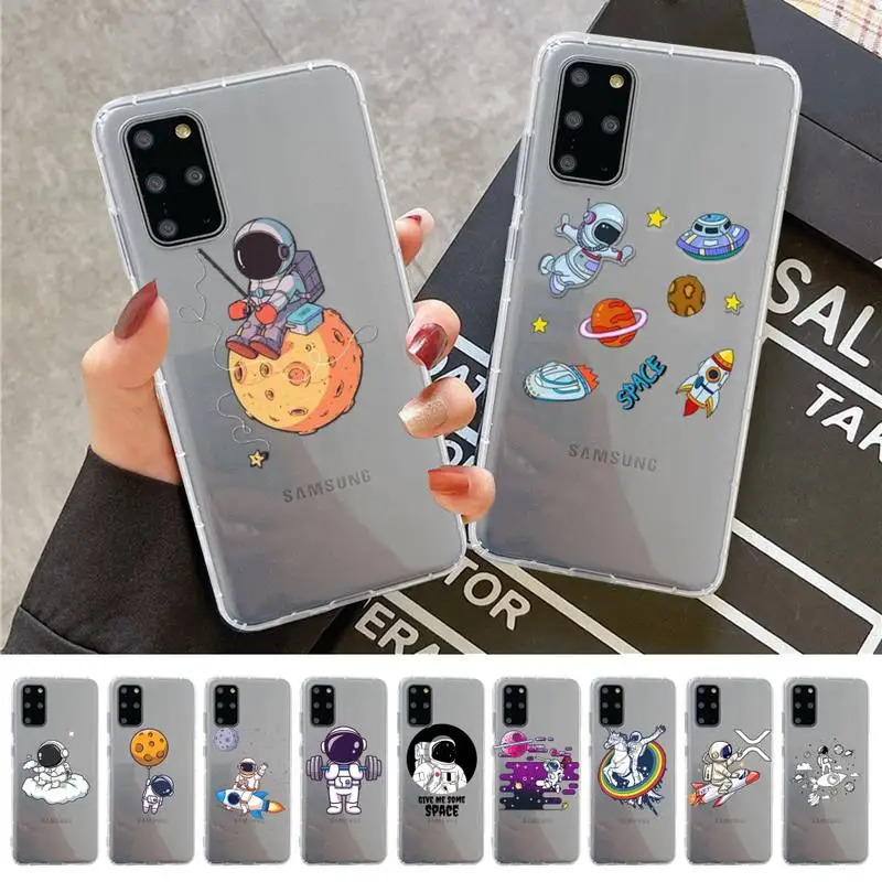 

MaiYaCa Cute Cartoon Astronaut Planet Star Phone Case For Samsung A 10 20 30 50s 70 51 52 71 4g 12 31 21 31 S 20 21 plus Ultra