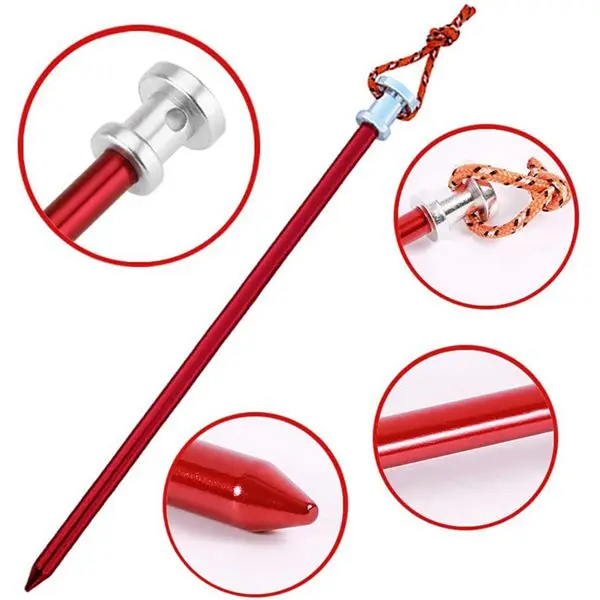 

8Pcs Tent Stakes Pegs 23cm Tent Stakes Heavy Duty Outdoor Tent Nail for Camping Hiking Picnic Blanket Beach Mat Yard