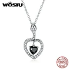 Женская цепочка из серебра 925 пробы, с черным Цирконом