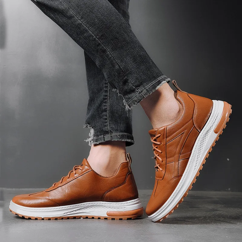 

Waterproof Autumn Winter Shoes Men Leather Outdoor Light Non-slip Men Walking Sports Shoes for Male Casual Shoes Men Sneakers