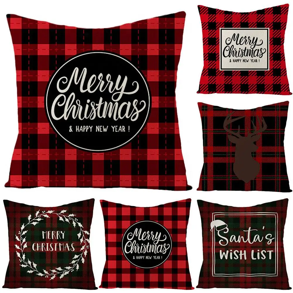 Новое поступление Рождественская наволочка для подушки с изображением оленя и