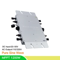 mppt 1200w micro solar panel inverter 30v 36v on grid tie inverter pure sine wave voltage converter power inversor 110v 230v ac