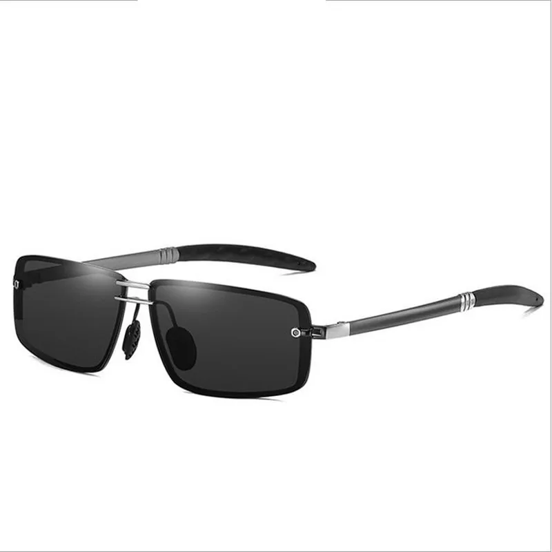 

New Arrive Fashion Men Polarized Square Frame Sunglasses Photochromic Lens Night Alloy Driving Glasses S682
