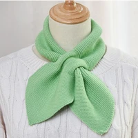 korean version knitted wool collar cross bib retro warm sharp cornered female autumn winter neck guard decorative scarf b70