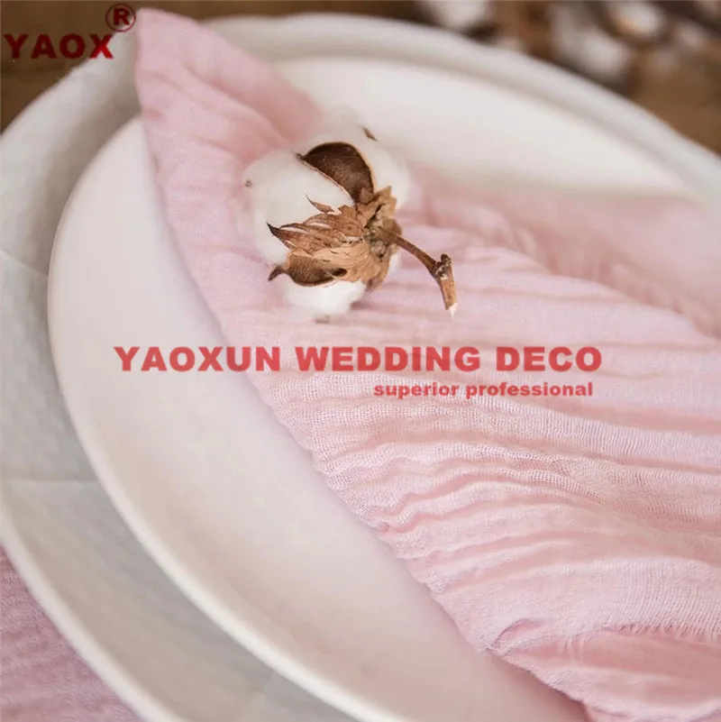 Оптовая цена рустикальная марлевая салфетка для стола многоразовые хлопковые