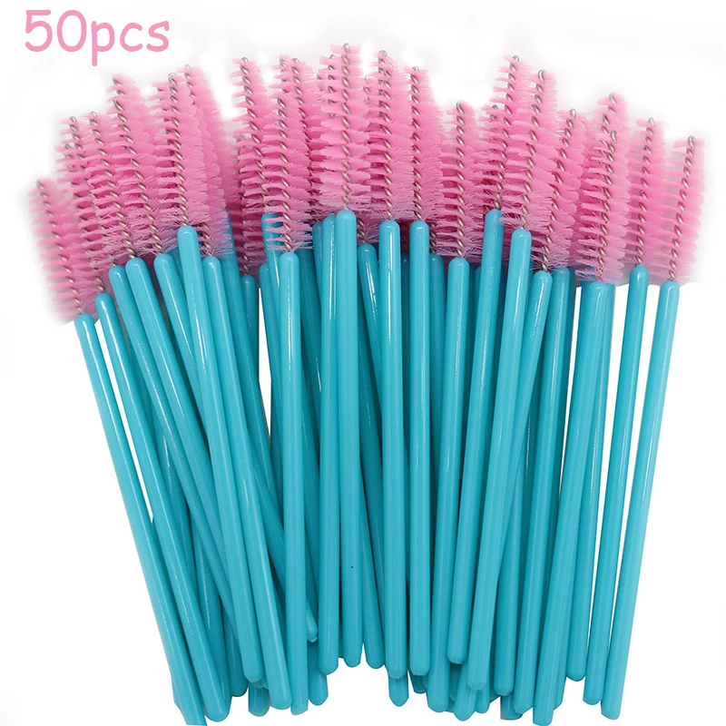 

50pcs Disposable Mascara Brush Makeup Tools Kits Applicator Comb eyelashes Cilia Spoolie Eyebrow Brushes for Eyelash Extension