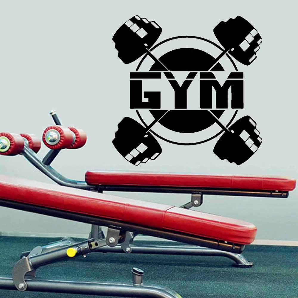 

Excited Wall Sticker GYM Art Wall Decoration accessories fitness Gymnasium Wall Decor Pvc Wall Decals sports man stickers murals