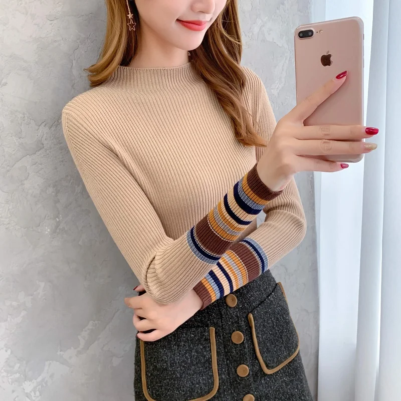 Короткая черная облегающая козырек с длинными рукавами новинка 2021 Осень-зима