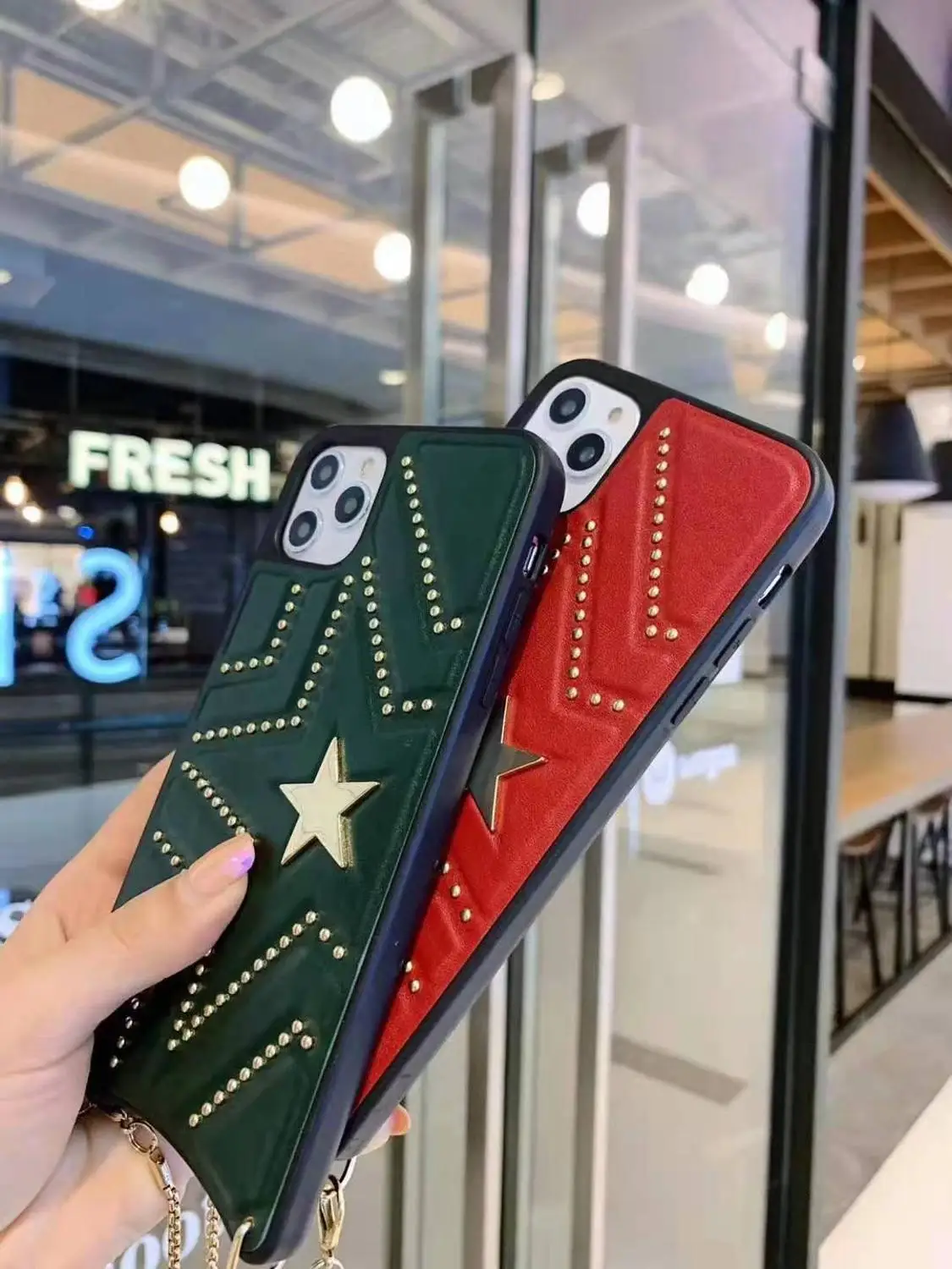 

Net red pentastar cross mobile phone case for iPhone 11 / 11pro / 11promax / 12 / 12pro / 12promax / 12mini