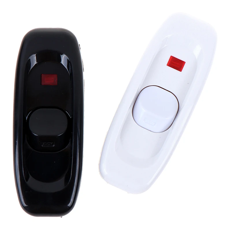 

1Pcs Lamp Switch AC 250V 10A Inline ON/OFF Table Desk Lamp Cord Cable Switch With LED Indicator Light