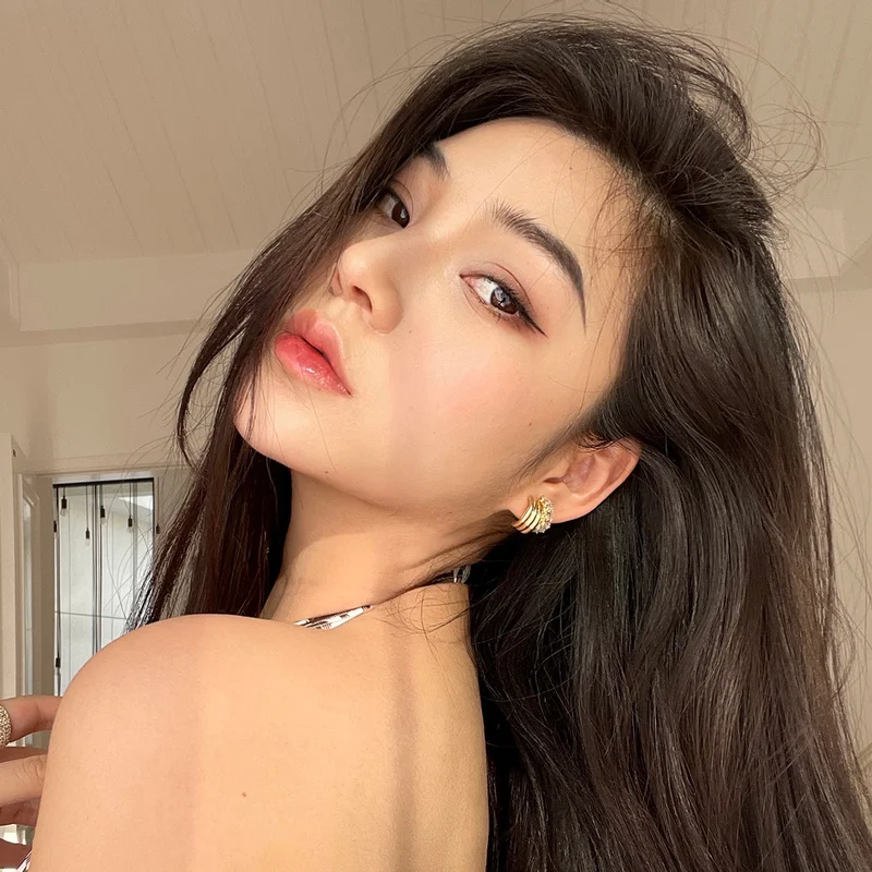 

Timeless Wonder Fancy Zirconia Geo Stud Earring for Women Punk Boho Top Party Designer Ins Rare Gift Gothic Statement Egirl 4541