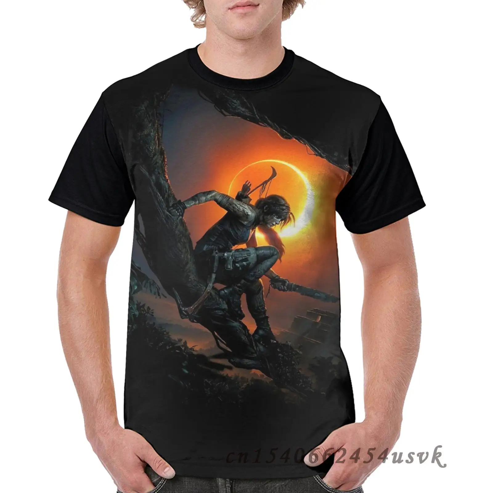 Забавный Графический Мужская футболка с рисунком футболки тени Расхитительница