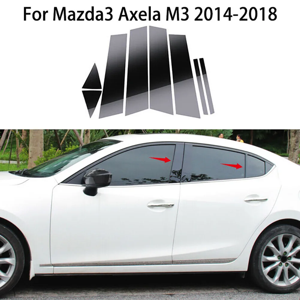 

Decorative Center Pillar Fit Cover Trim Mirror Effect Stickers 2014-2018