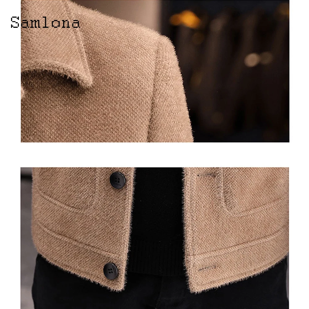

Mens Vinatge Leisure Jackets Kpop Style Lapel Collar retro Jacket Patchwork Pockets Winter Warm Coat Fashion Men Clothing 2021