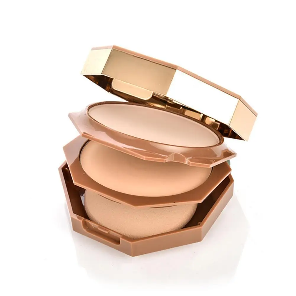

Nature Full Coverage Face Powder Long Lasting Waterproof Powder Face Up New Make Tools Compact Pressed Foundation Layer Dou X2H7