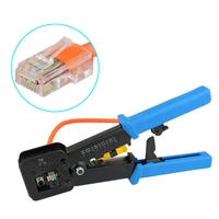 hand network tools pliers rj45 crimper cable stripper pressing clamp tongs clip multi function through hole network pliers