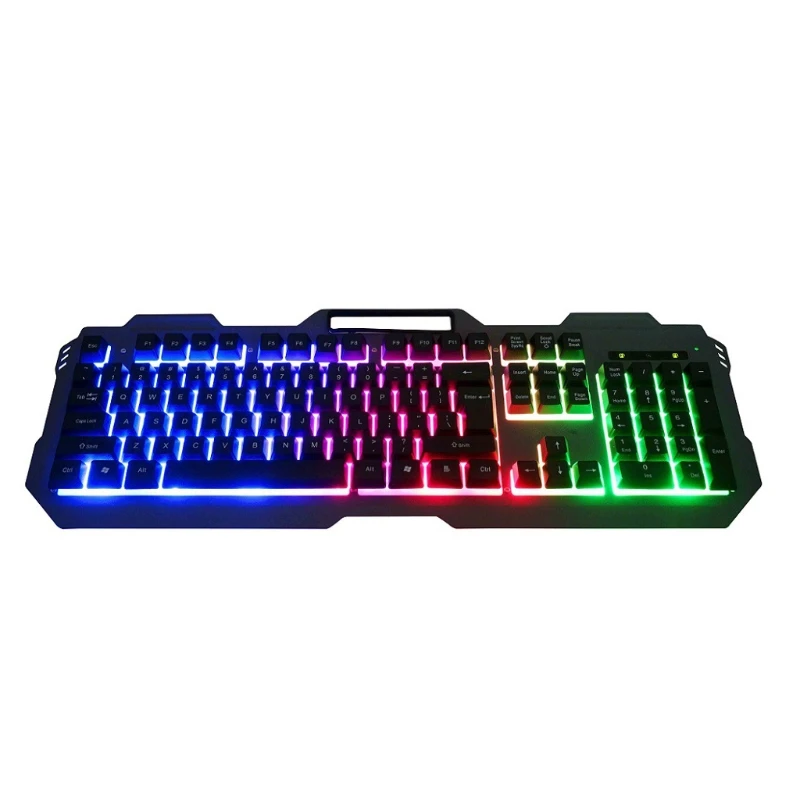 

104-key Iron Mechanical Feel Suspended Desktop Gaming Keyboard RGB Backlit K390