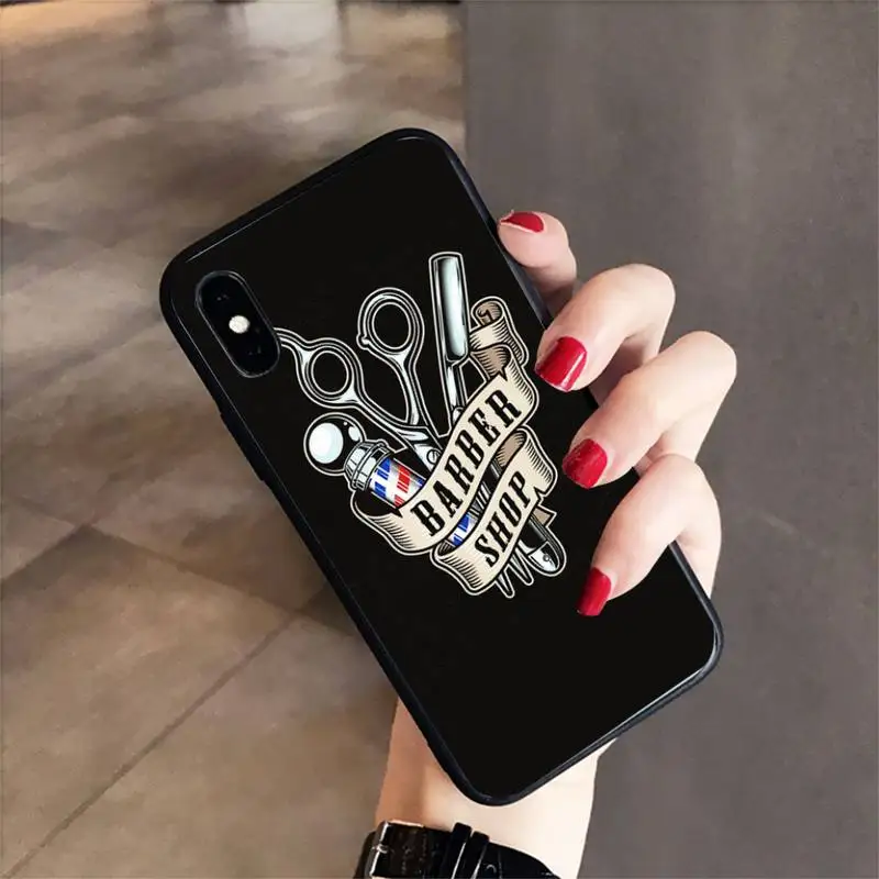 

Babaite Barber Pole Scissor Comb Razor Soft Phone Case Capa for samsunga30 s 40 s8 20 huaweinova7pro 8x honor 10i redminote8pro