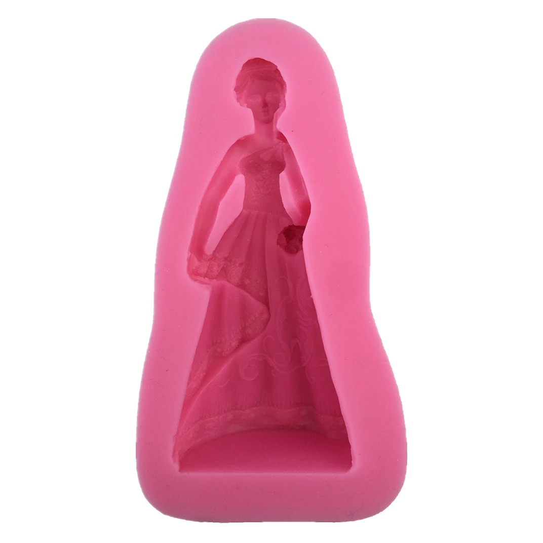 Большая форма для торта с мастикой кукла невеста Жидкая силиконовая инструменты