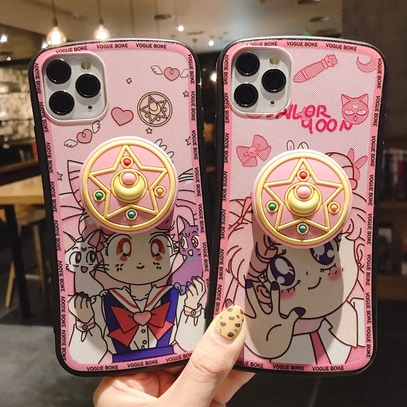 Чехол для iPhone 11Pro Max sailor moon чехол телефона с мультяшным котом X XR XS 6 6S 7P 8 plus 11pro