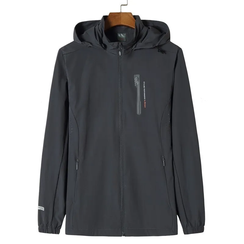 

new plus size 8XL Sun protection clothing Mens Casual Jackets Windproof Ultra-light Jacket Men Windbreaker Quick Dry Skin Coat