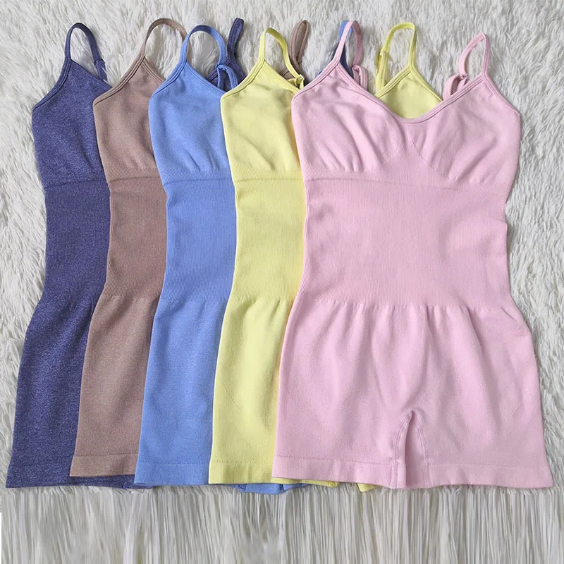 

Giyu Sexy Bodycon Jumpsuit Women V Neck Sleeveless Combinaison Femme 2021 Summer Fashion Overalls Club Outfits Solid Playsuit