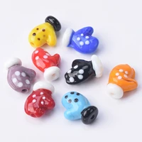 5pcs 18x14mm glove shape handmade lampwork glass loose beads for jewelry making diy crafts findings