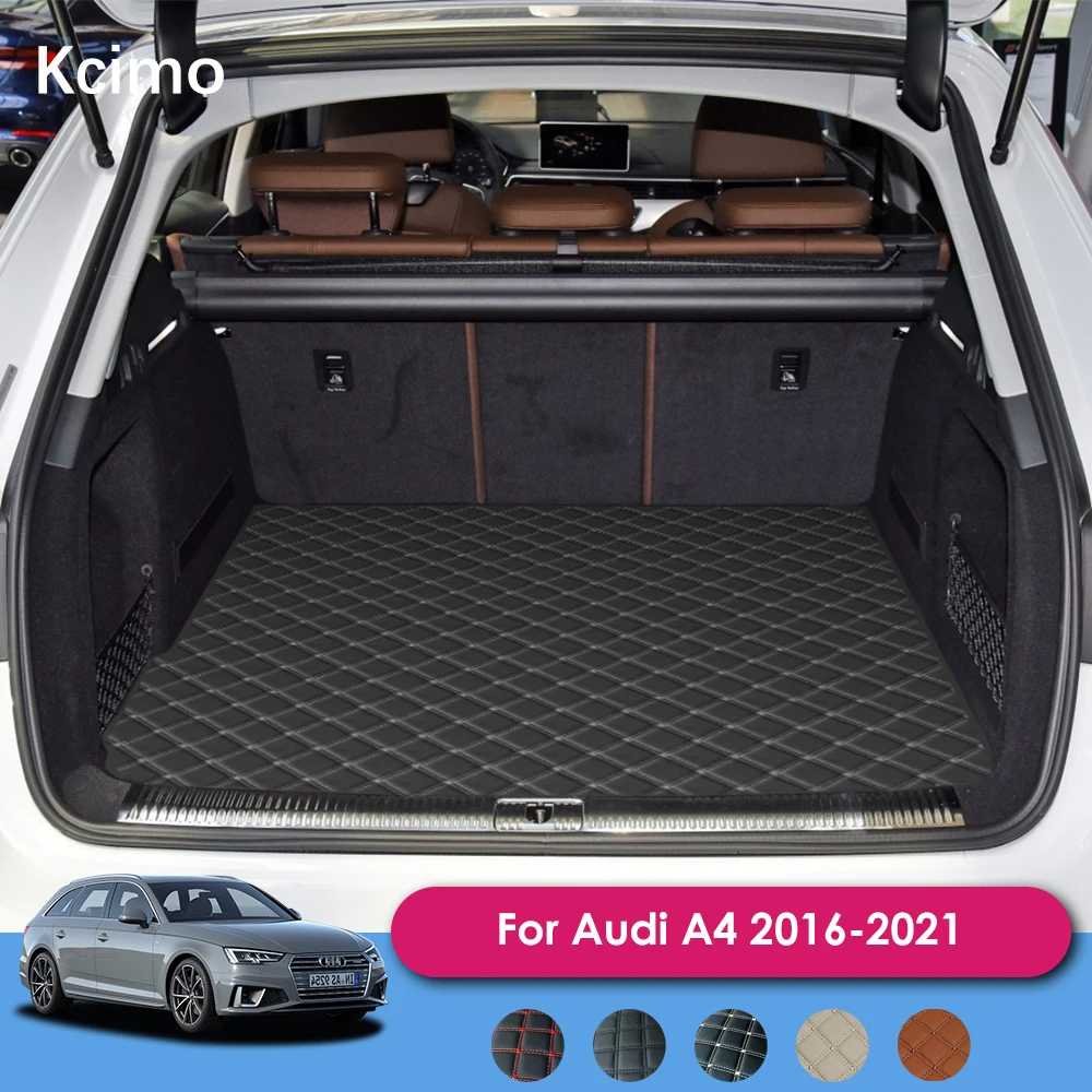 

Искусственная кожа багажнике автомобиля для Audi A4 B9 2016-2021 универсал 5-дверь универсал Avant коврик Коврики для багажника подкладка для сапог мо...