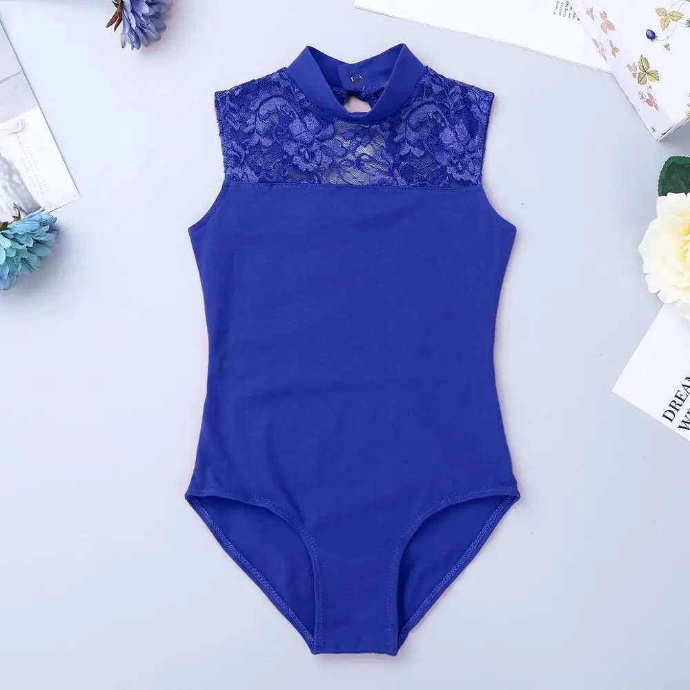 Детский балетный купальник DPOIS гимнастическое трико для девочек с высоким