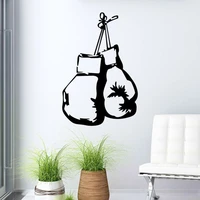 boxing handbag wall removable gloves stickers posters fighting battle art wall mural decal for boy bedroom stairs home decor