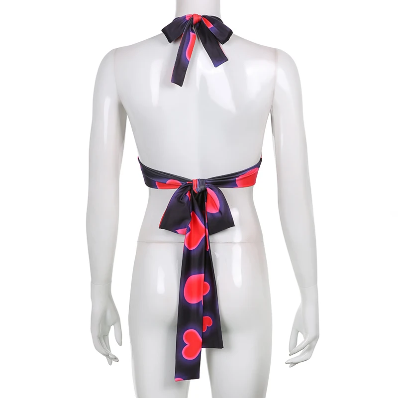 

Rockmore Beach Party Sexy Corset Crop Top Women's Backless Tie Up Tank Top Deep V Neck Cami Vinatge Bustier Summer Clothing 2021