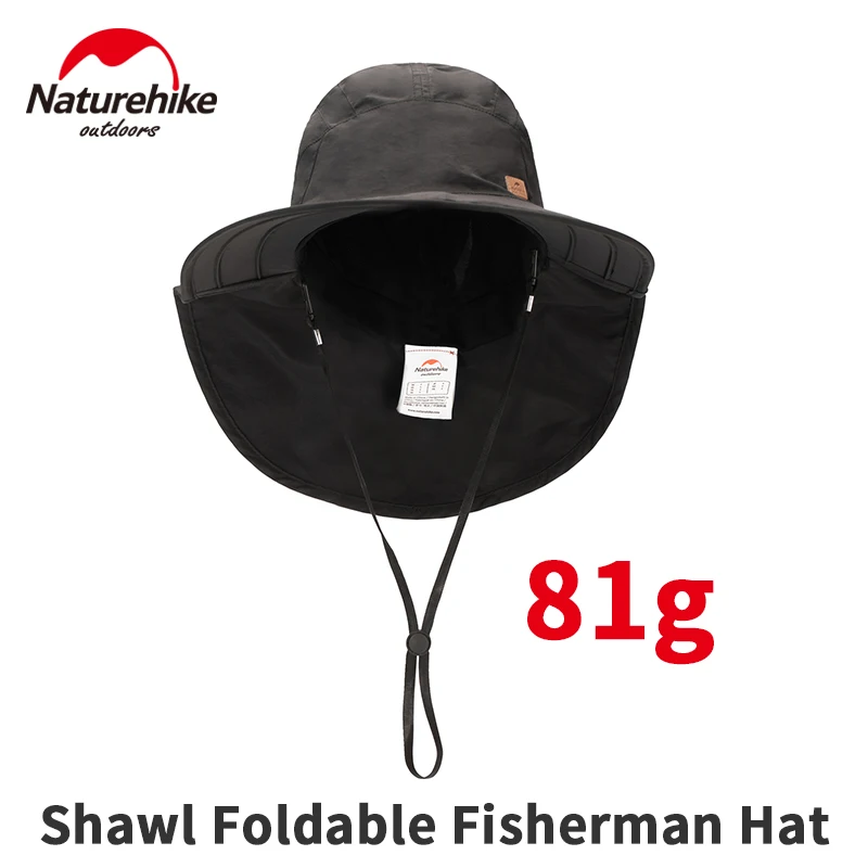 

Naturehike Summer Outdoor Sunscreen Folding Shawl Hat 15.5 Widened Shawl 9cm Large Brim Fishing Travel Hiking Sun Protection